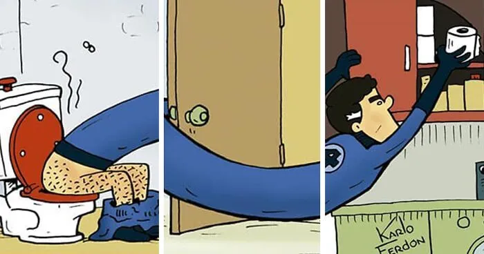Artist Shows The Not-So-Glamorous Daily Life Of Superheroes (50 Comics)