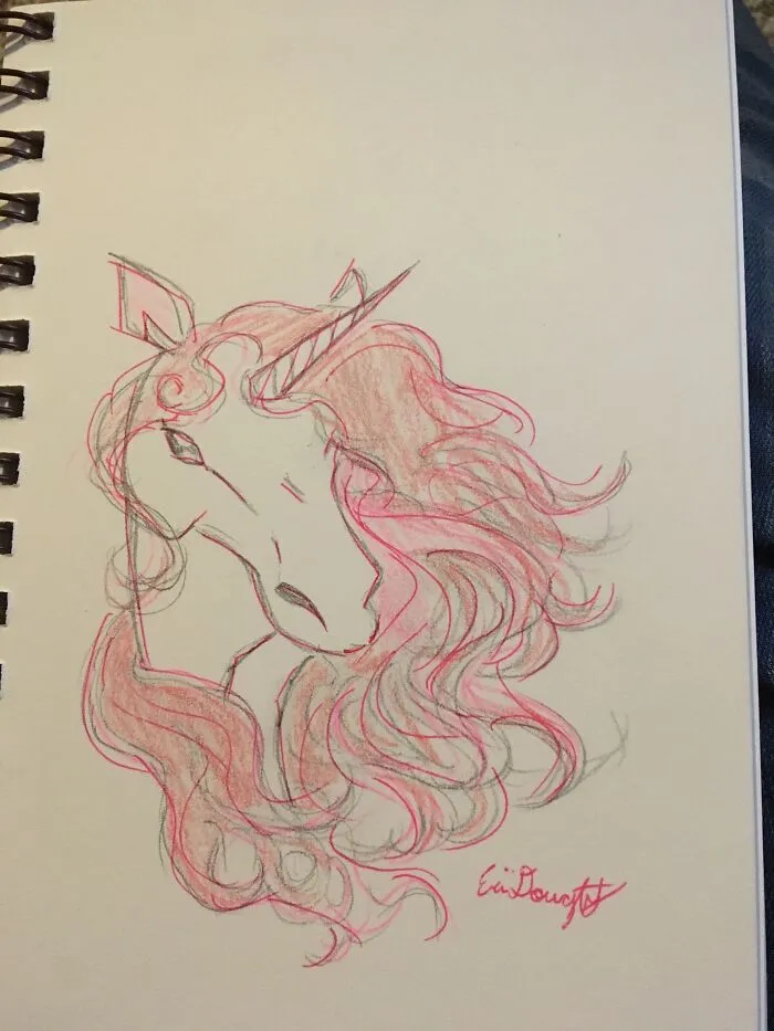 It’s Extremely Rare I Work In Color-Or Draw An Animal, So This Was A Fun One