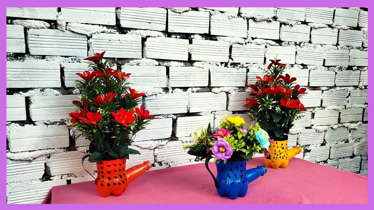DIY Garden | Recycling Plastic Bottles Into Beautiful Kettle Flower Pots For Your Garden