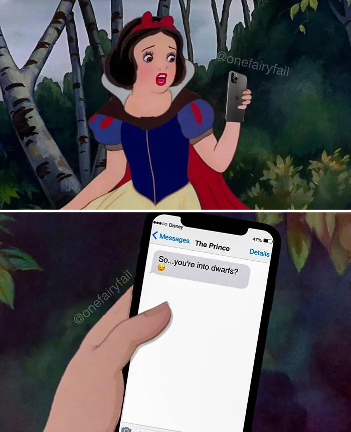 Artist Shows What Would Happen If Disney Had Modern Technologies (12 Pics)