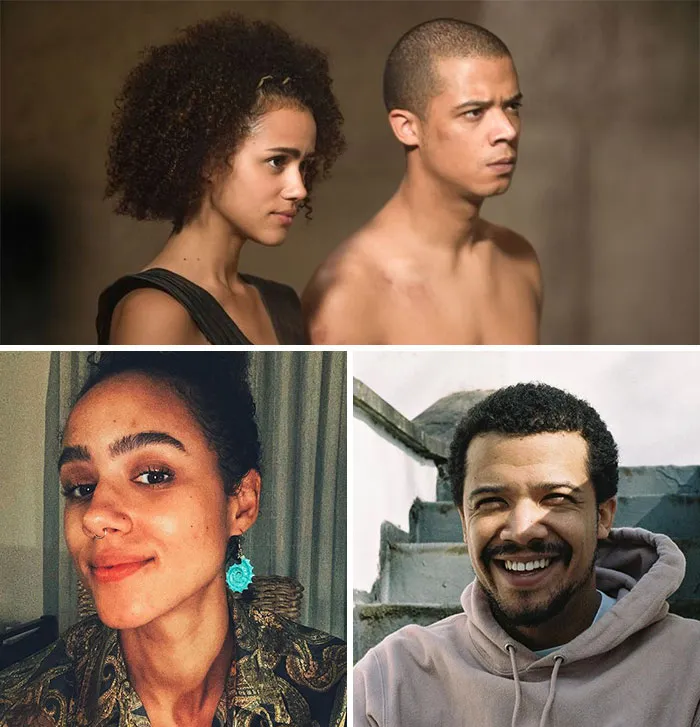 Juego de Tronos, Gusano Gris y Missandei (Nathalie Emmanuel y Jacob Anderson)