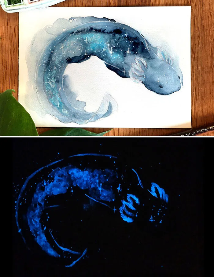 Glowy Galaxy Axolotl
