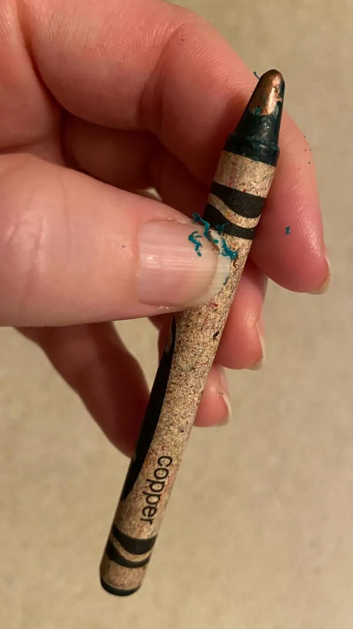 This Old Copper Crayon Turned Green