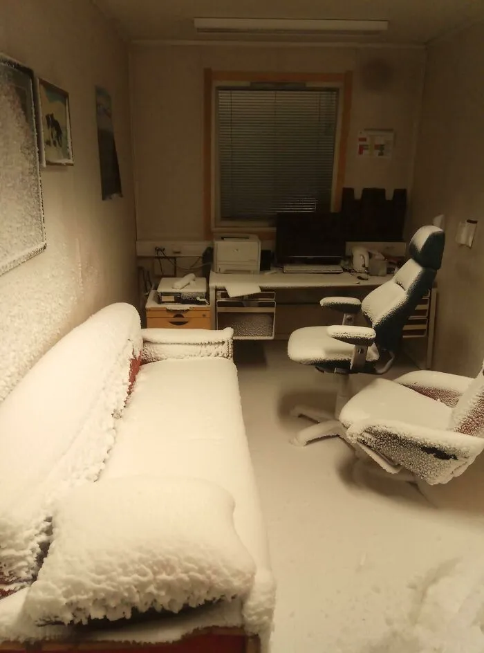 When You Live In Svalbard, Norway And Forgot To Close The Window To The Home Office