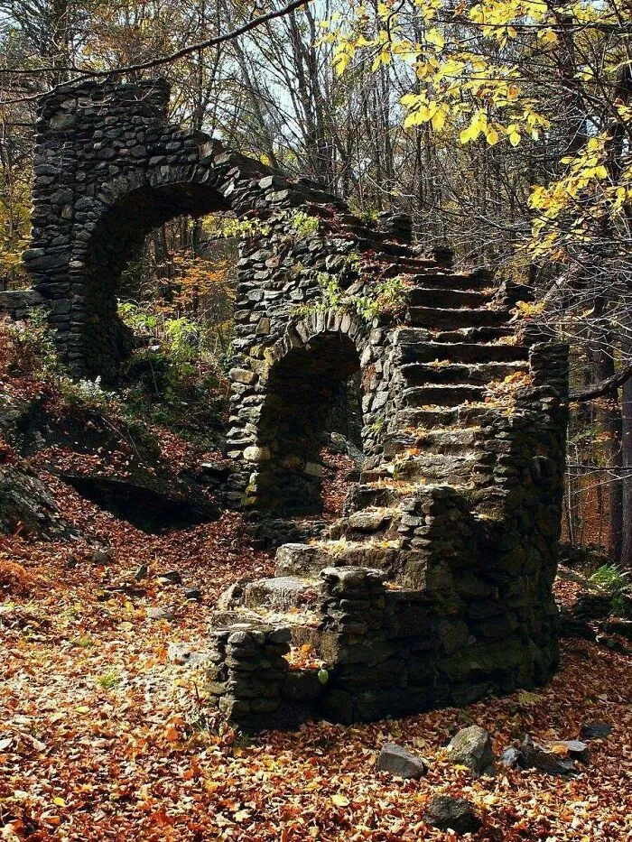 Abandoned Stairway In The Woods: Madame Sherri Forest, Chesterfield, Nh