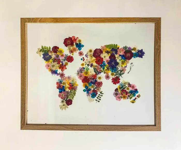 Map I Made Out Of Pressed Flowers!
