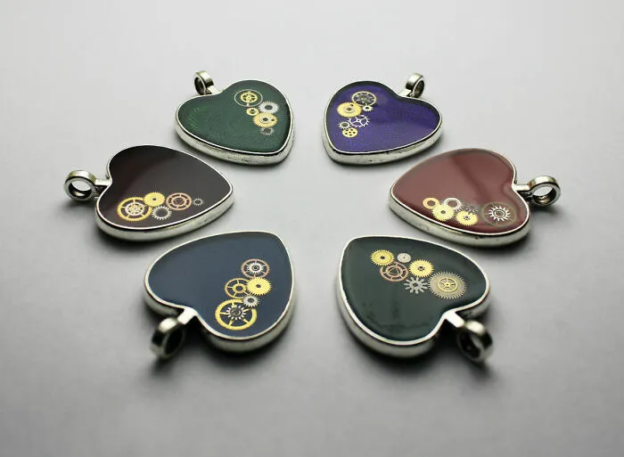 Unique Heart Pendants Collection I Made From Watch Parts In Steampunk Style For Valentine’s Day