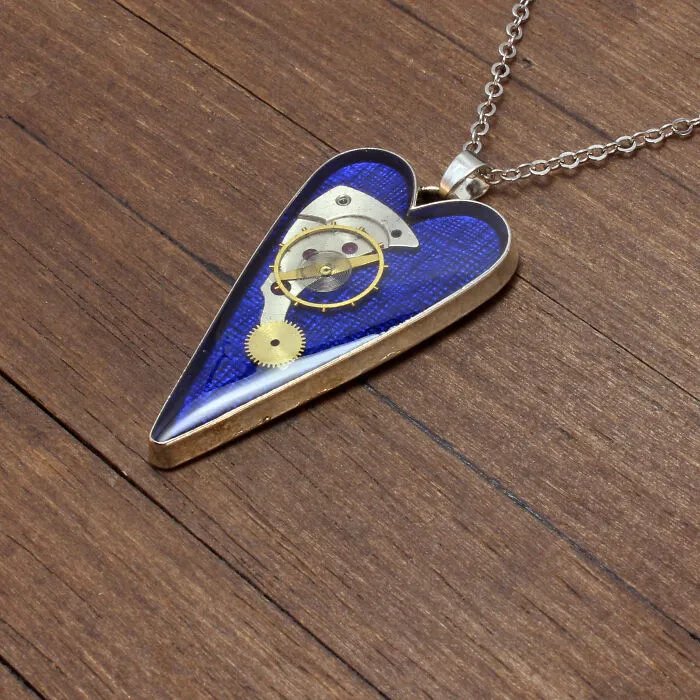 Unique Heart Pendants Collection I Made From Watch Parts In Steampunk Style For Valentine’s Day