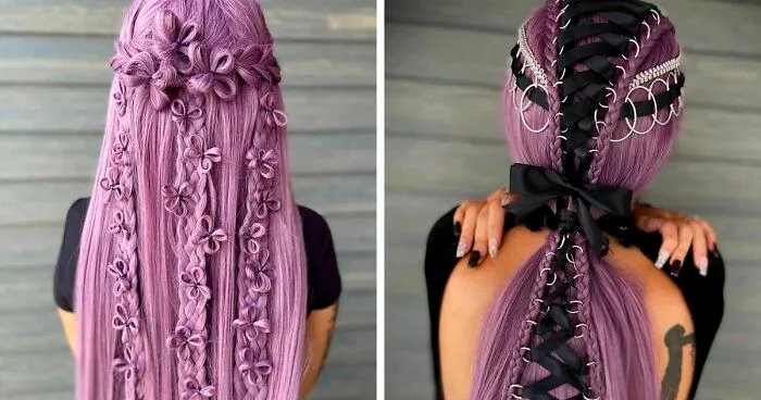 Hairstylist Makes People Look Like They're Protagonists In Some Fantasy Universe (30 Pics)