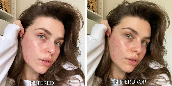 Las mujeres se unen al desafío #FilterDrop en Instagram y comparten 22 rostros sin filtrar para luchar contra el retoque digital en los anuncios de belleza