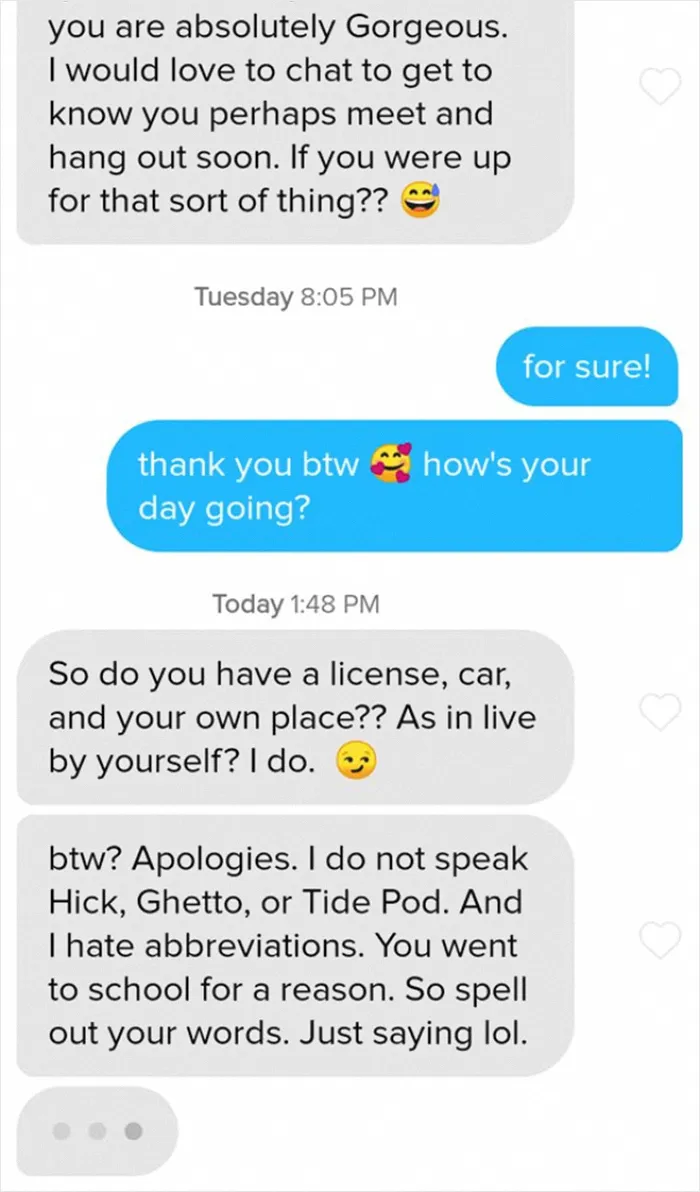 Nothing Is More Romantic Than Getting Mad Over "Btw"