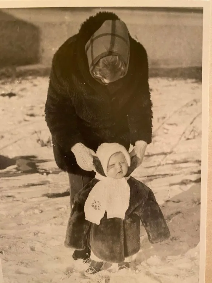 Me, One Year Old, Wearing A Coat Which Is Just A Tad Too Big 