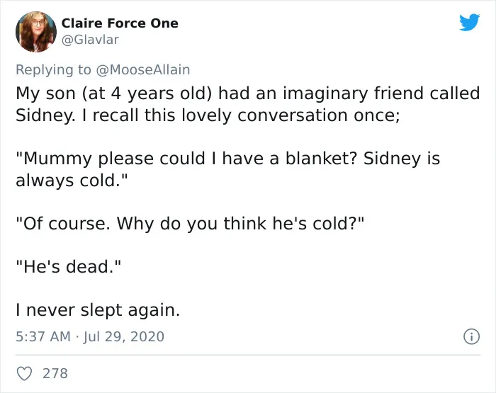 Here Are 50 Of The Most Hilarious And Slightly Creepy Stories About Kids’ Imaginary Friends