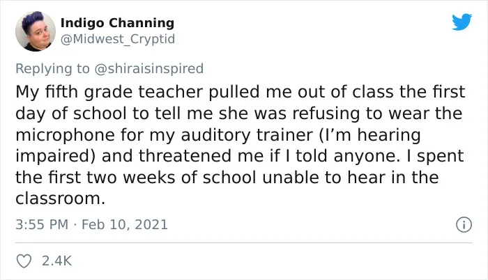 30 Unnecessarily Ableist Things Students Saw Teachers Do, As Shared By Twitter