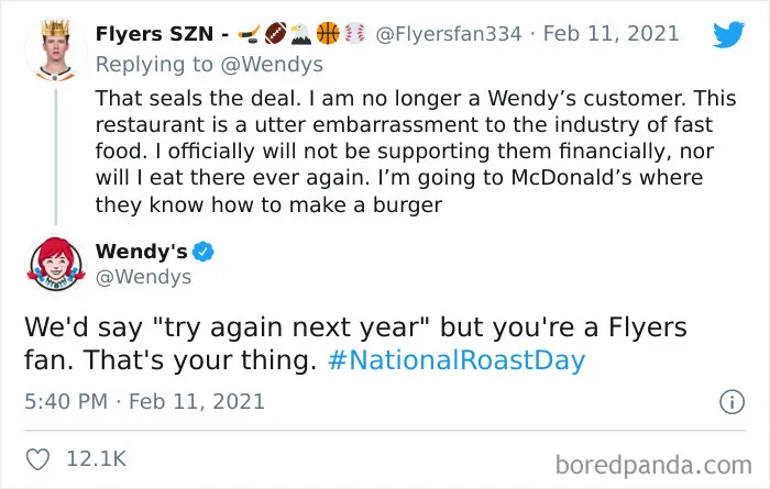 Wendy's Is Celebrating National Roast Day By Roasting Companies And People Who Asked For It, And Here're 40 Of Their Most Savage Posts