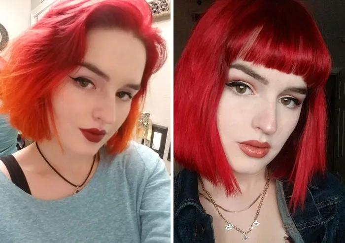 Cabello de fuego, literalmente