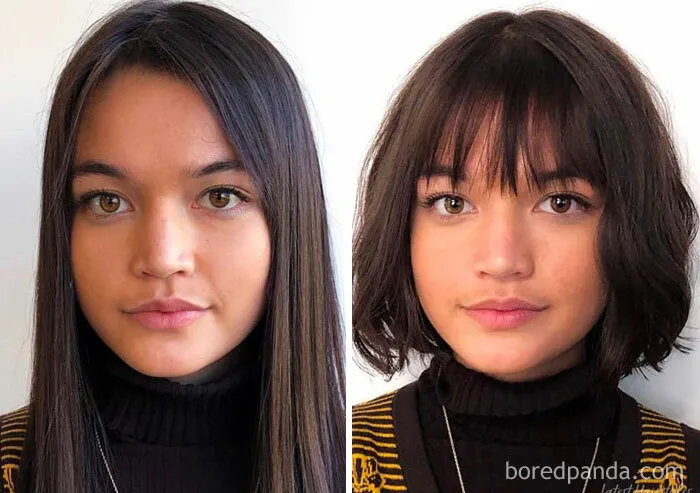 ¿Cómo describiríais el nuevo corte de pelo?