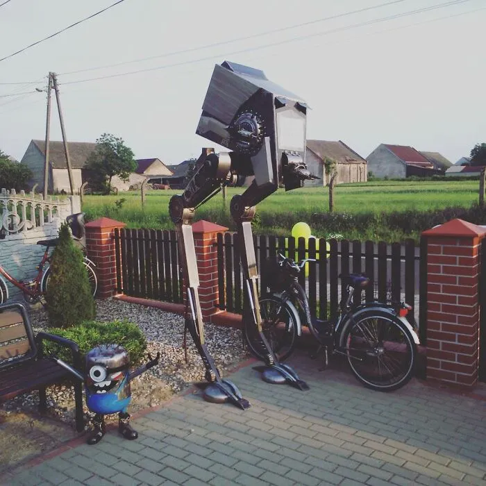 Amazing Metal Sculptures Of Chappie And Other Heroes Inspired By Movie Characters (40 Pics)