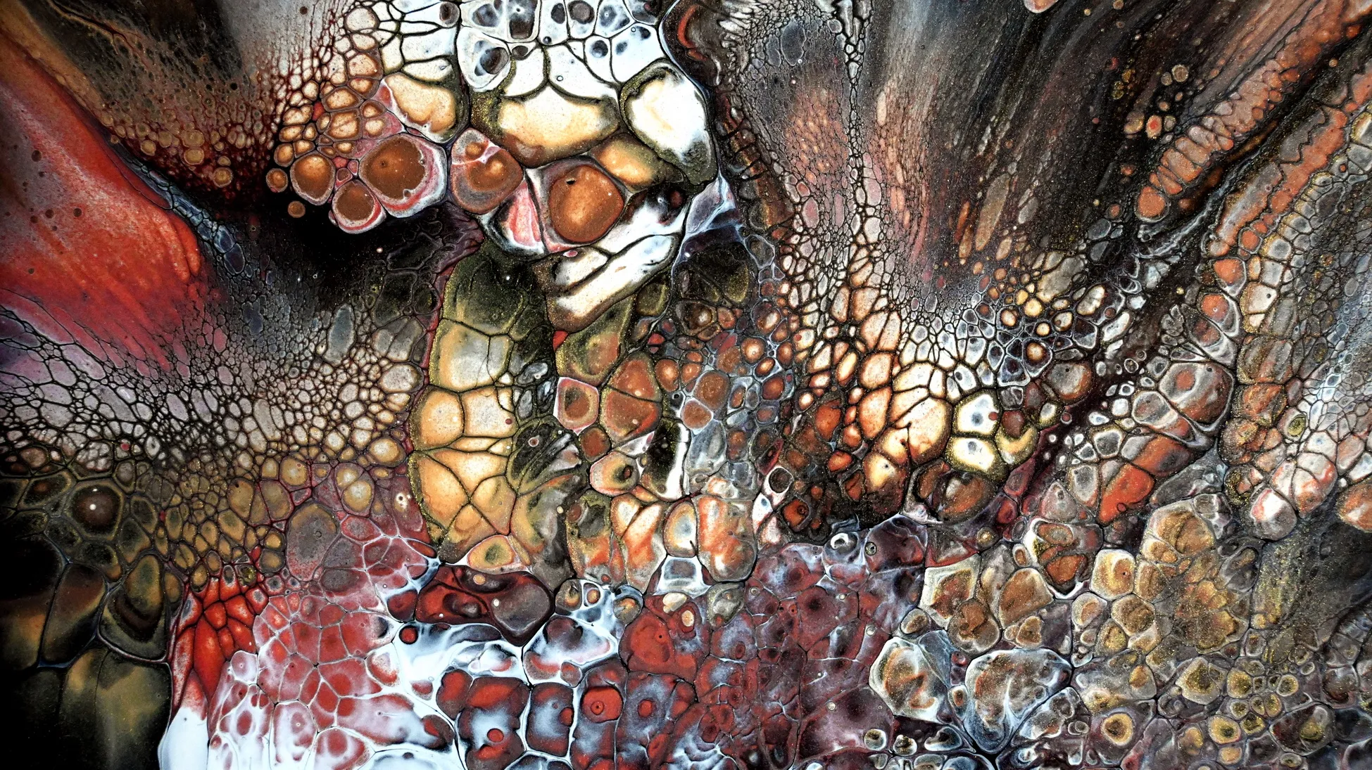 Air Swipe With Gold, Copper And Bronze ~ Paint With Hair Dryer