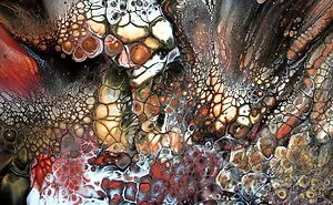 Air Swipe With Gold, Copper And Bronze ~ Paint With Hair Dryer
