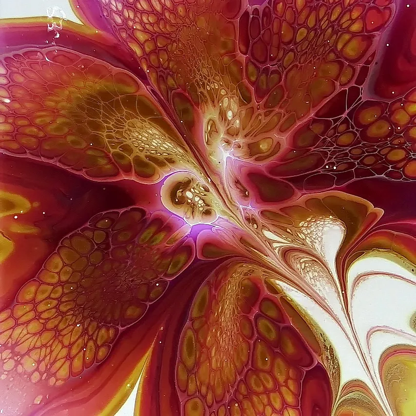 Modified Bloom ~ Acrylic Pour Painting ~ Fluid Art Technique