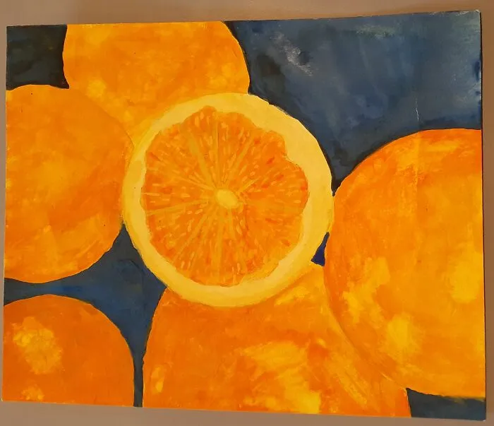 I Did This Painting Last Year For My Middle School Art Class