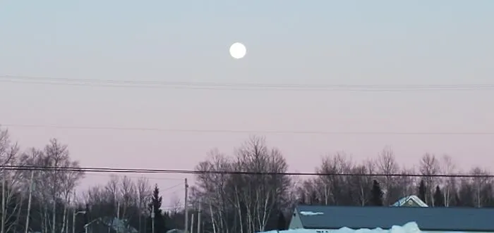 Sunset Moon On My Walk Home