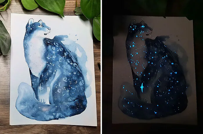 Glowy Snow Leopard