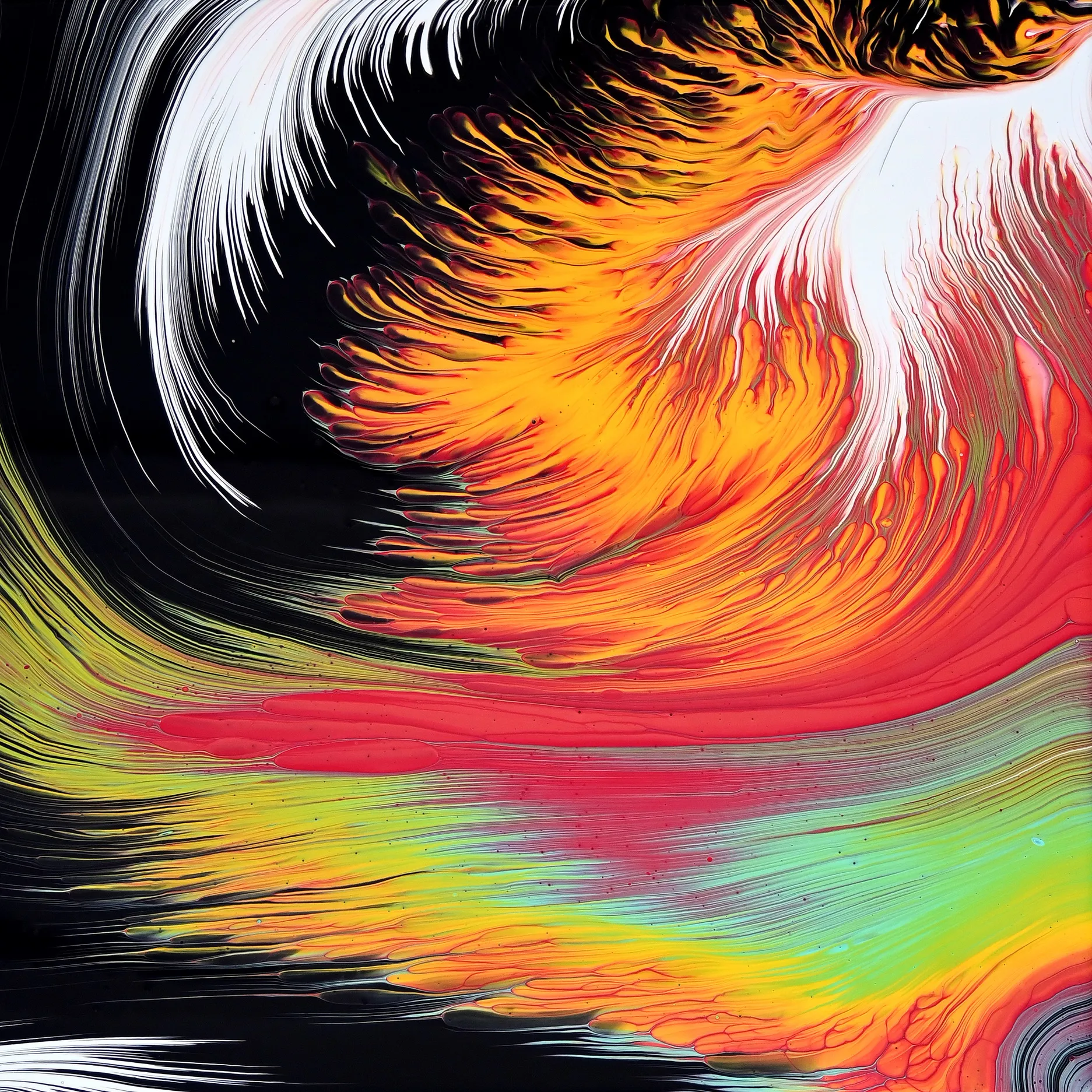 Sandwich Split Cup Pour ~ Different Layering With Awesome Result ~ Fluid Art