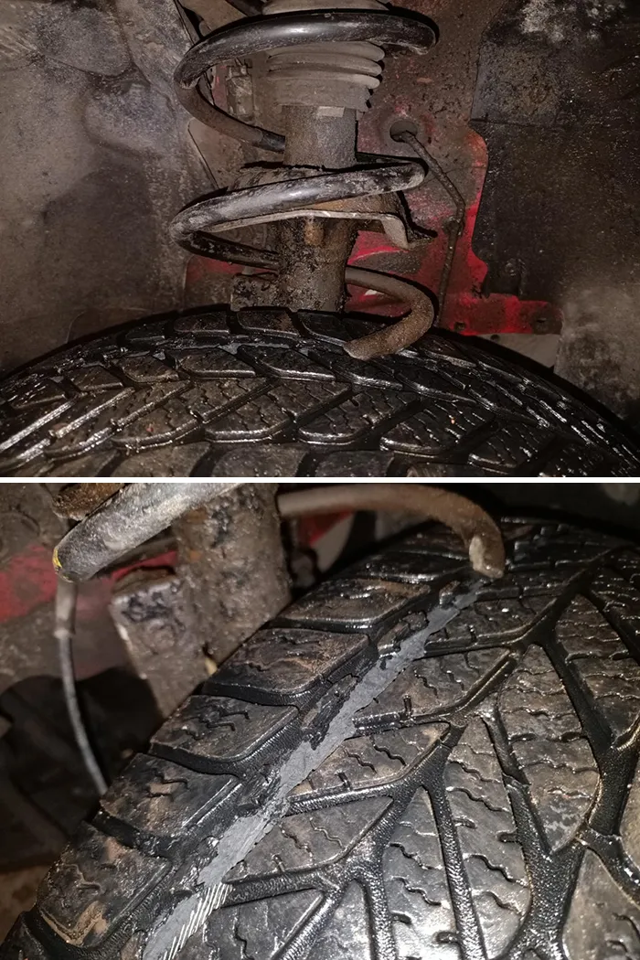 A Customer Came And Said "I Can Smell Something A Little Bit And There's Small Noise Front Right"