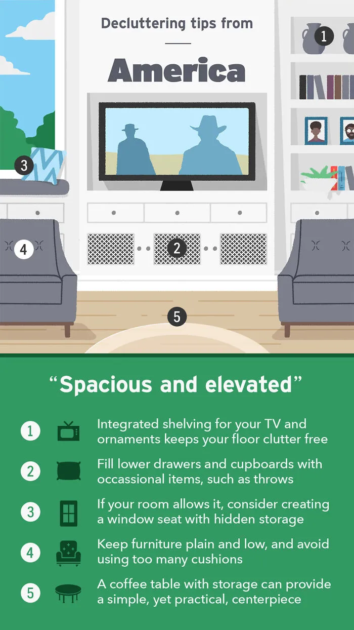 We Illustrated 5 Decluttering Tips From Different Countries Around The World
