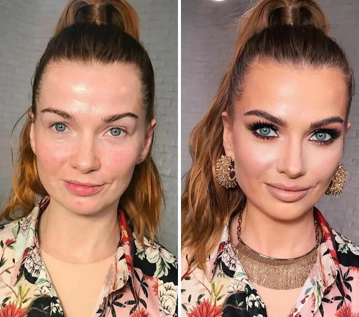 30 Fotos de mujeres antes y después de ser transformadas al estilo Hollywood por esta maquilladora