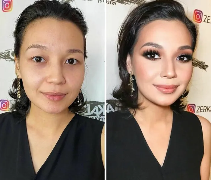 30 Fotos de mujeres antes y después de ser transformadas al estilo Hollywood por esta maquilladora