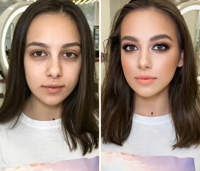 30 Fotos de mujeres antes y después de ser transformadas al estilo Hollywood por esta maquilladora