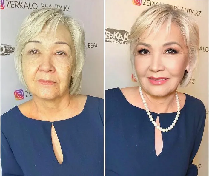 30 Fotos de mujeres antes y después de ser transformadas al estilo Hollywood por esta maquilladora