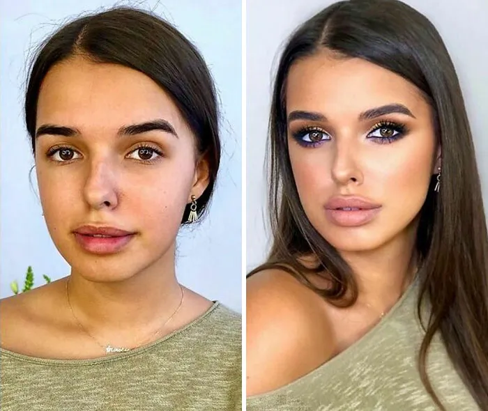 30 Fotos de mujeres antes y después de ser transformadas al estilo Hollywood por esta maquilladora