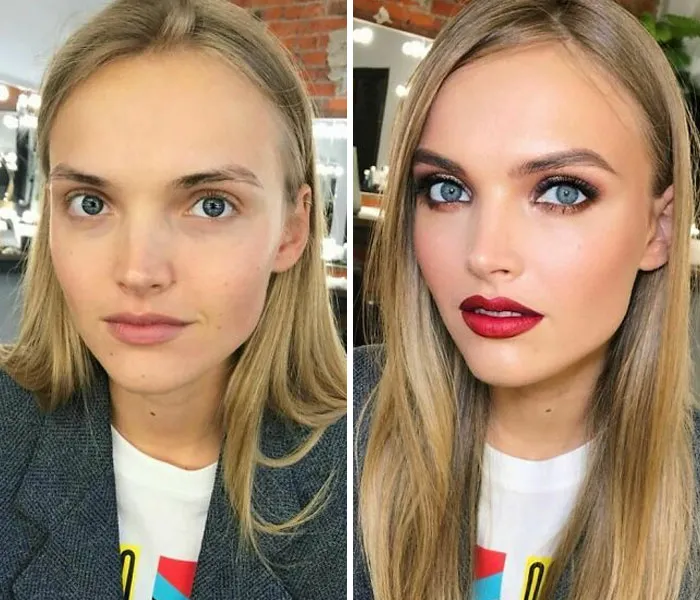 30 Fotos de mujeres antes y después de ser transformadas al estilo Hollywood por esta maquilladora