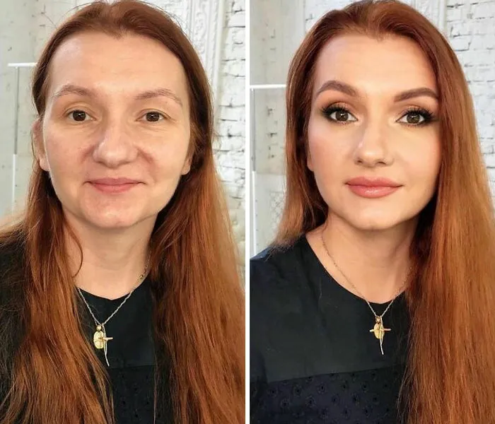 30 Fotos de mujeres antes y después de ser transformadas al estilo Hollywood por esta maquilladora
