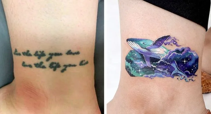 An Artist Turns Tattoo Regrets Into Otherworldly Scenes (25 Pics)