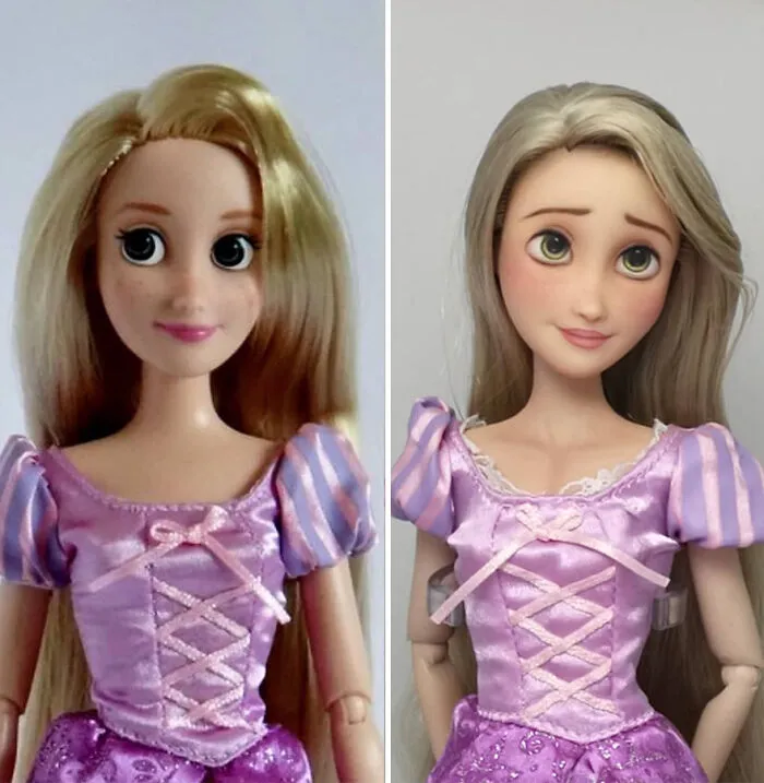 Artist Repaints Dolls In A More Realistic Way