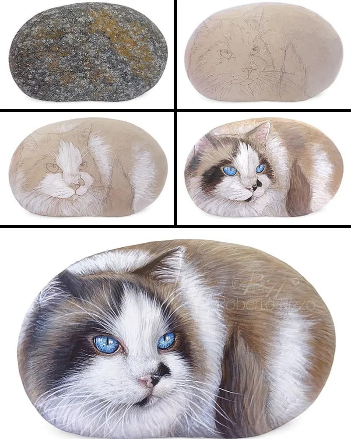 Artist Turns Rocks Into Incredible Animal Paintings (30 Pics)