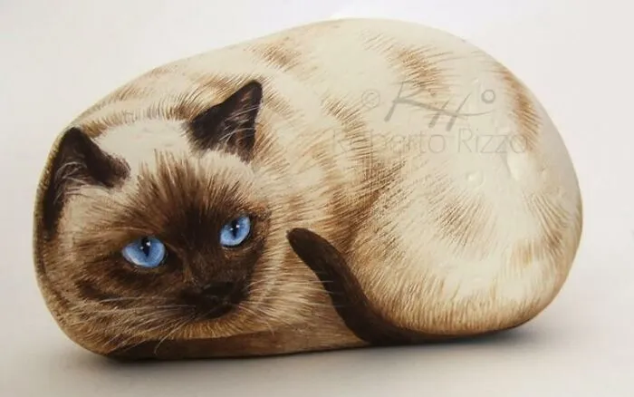 Hand-Painted-Rocks-Stone-Art-Animals-Robertorizzoart