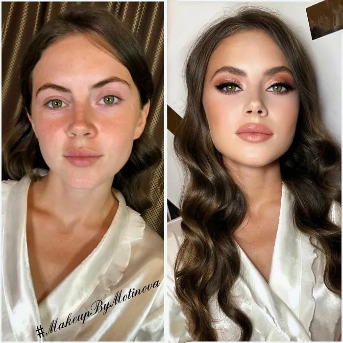 30 Fotos de mujeres antes y después de ser transformadas al estilo Hollywood por esta maquilladora