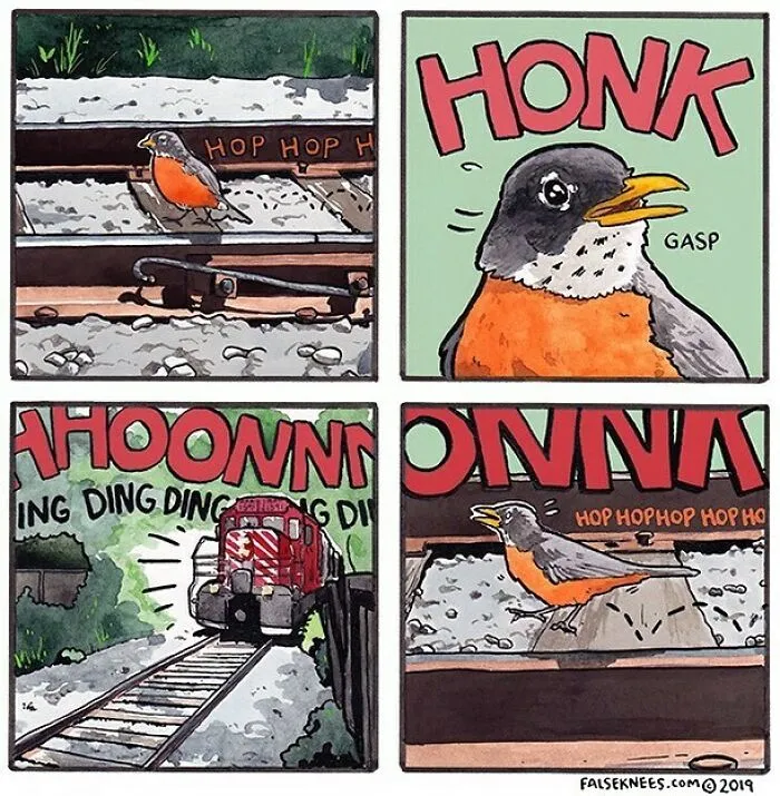 30 Funny Animal Comics That Show What Is Really Happening Out In The Wild By 'False Knees'