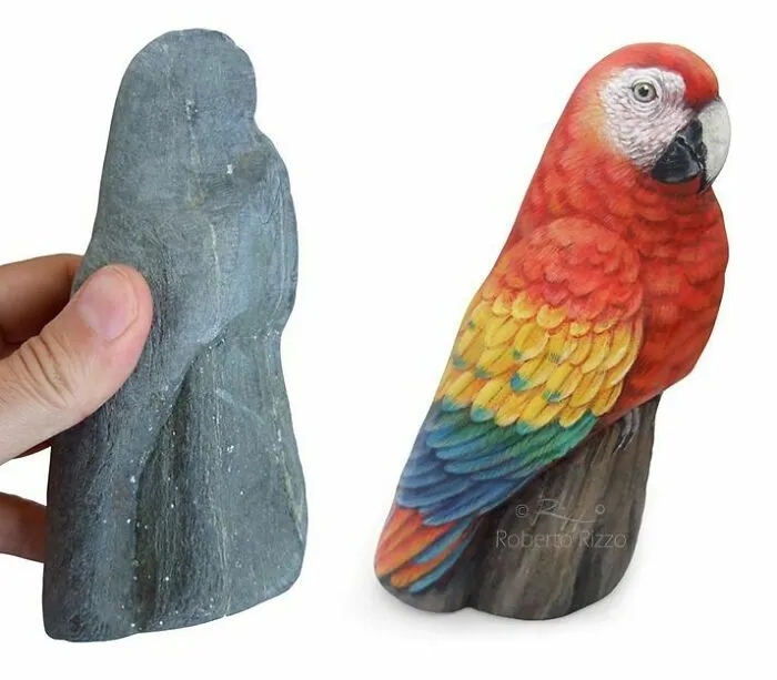 Artist Turns Rocks Into Incredible Animal Paintings (30 Pics)