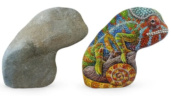 Artist Turns Rocks Into Incredible Animal Paintings (30 Pics)