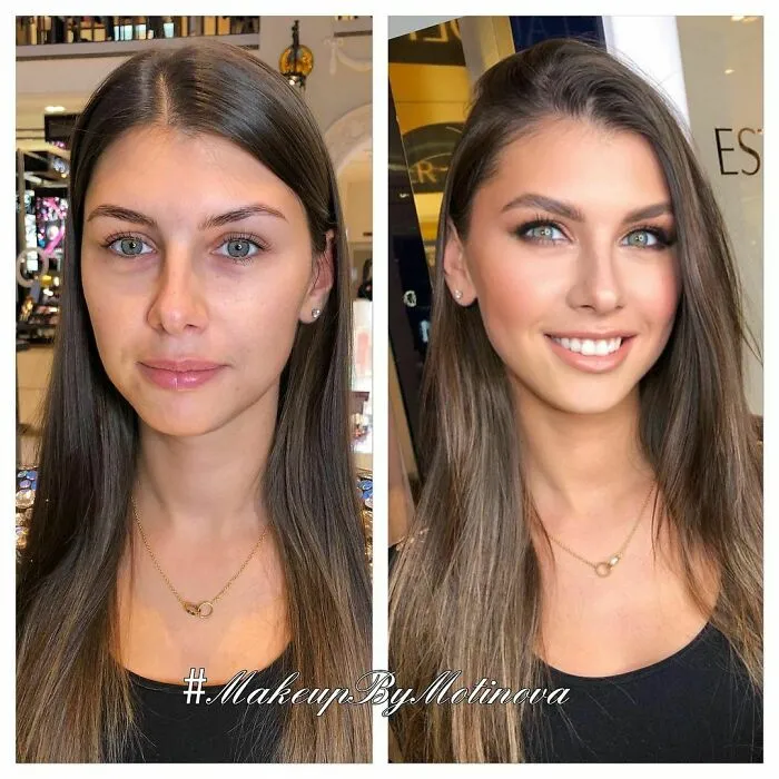 30 Fotos de mujeres antes y después de ser transformadas al estilo Hollywood por esta maquilladora