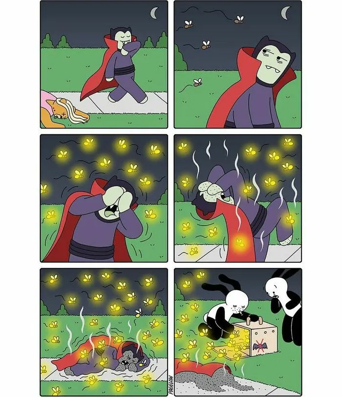 Este artista crea cómics adorables con finales no tan adorables (45 cómics)