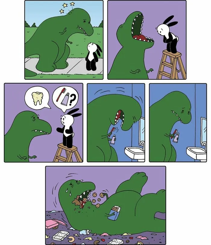 Este artista crea cómics adorables con finales no tan adorables (45 cómics)
