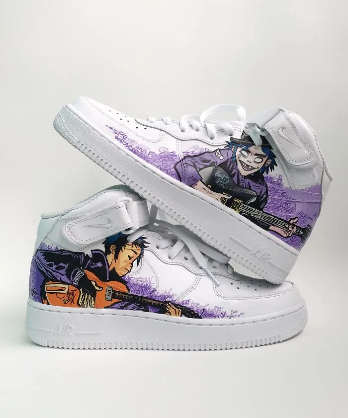 Drawing On Sneakers  "Gorillaz"